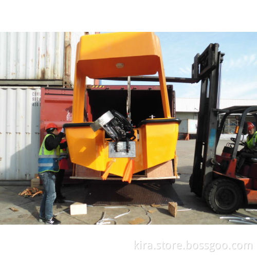 Marine offshore outboard engine rescue boat
